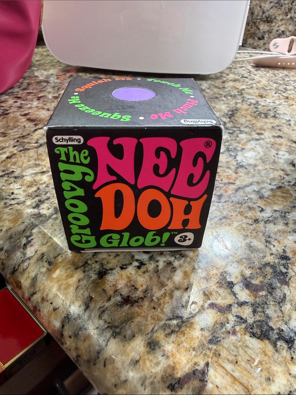 Groovy The NeeDoh Glob! Stress Ball Toy - Pink & Orange